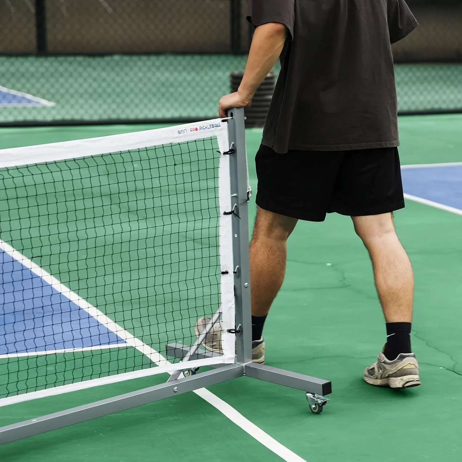 Pickleball Net System, White, Metal, 22' Wide - Image 6 Pickleball Net System, White, Metal, 22' Wide - Image 6