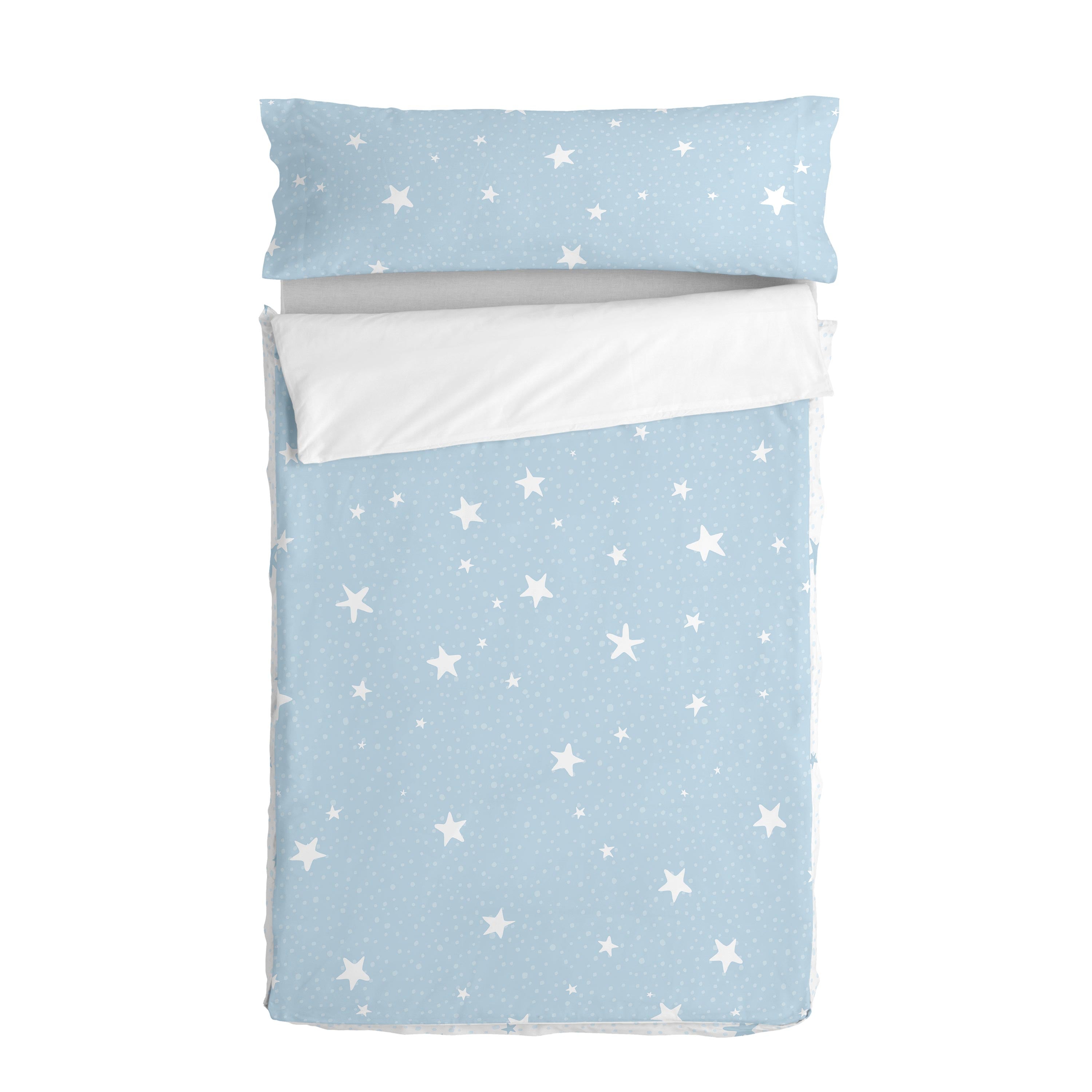 Little star Noordse tas Blauw Basic Kids, Blauw, 100% Katoen (buitenka