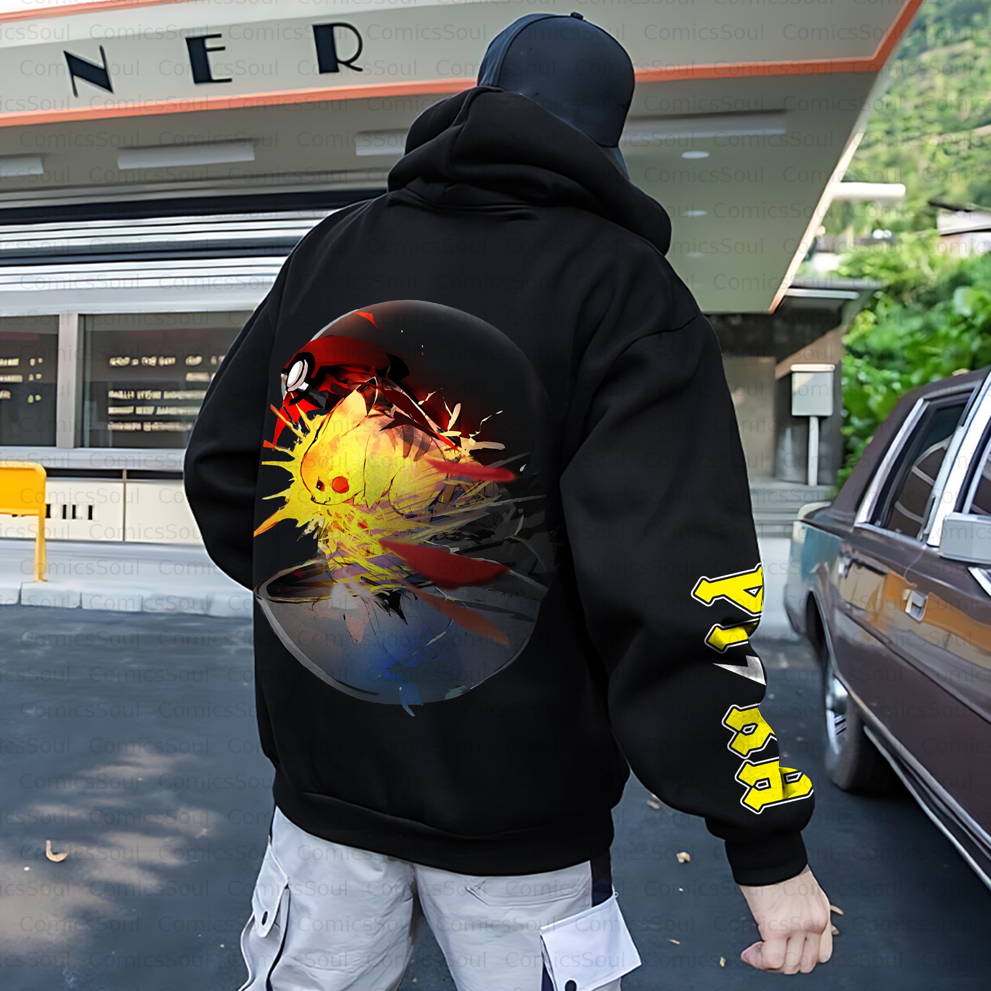 Unisex Anime Inspired Vintage Plush Hoodie