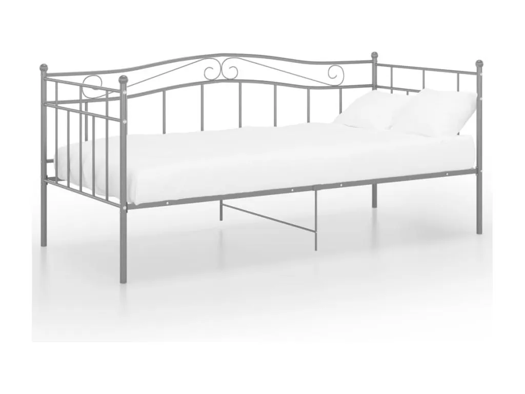 Estructura de sofá cama de Hogarve gris 90x200 cm 26250knlg