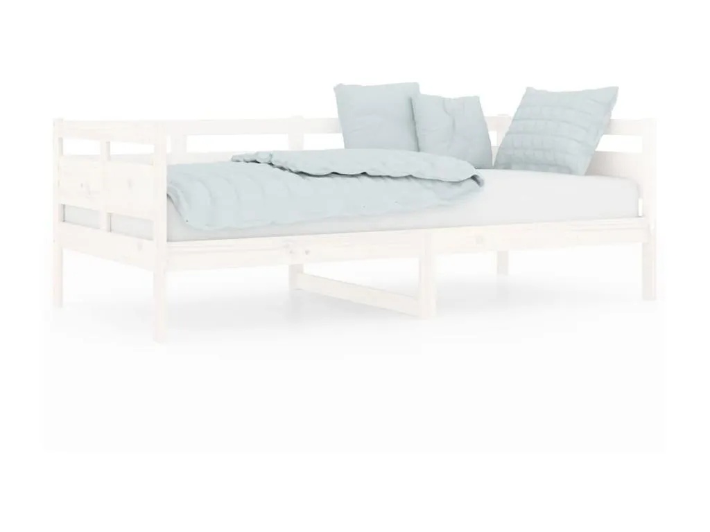 Sofá cama Biocasahogar de madera maciza en blanco 90x190 cm XH6531924