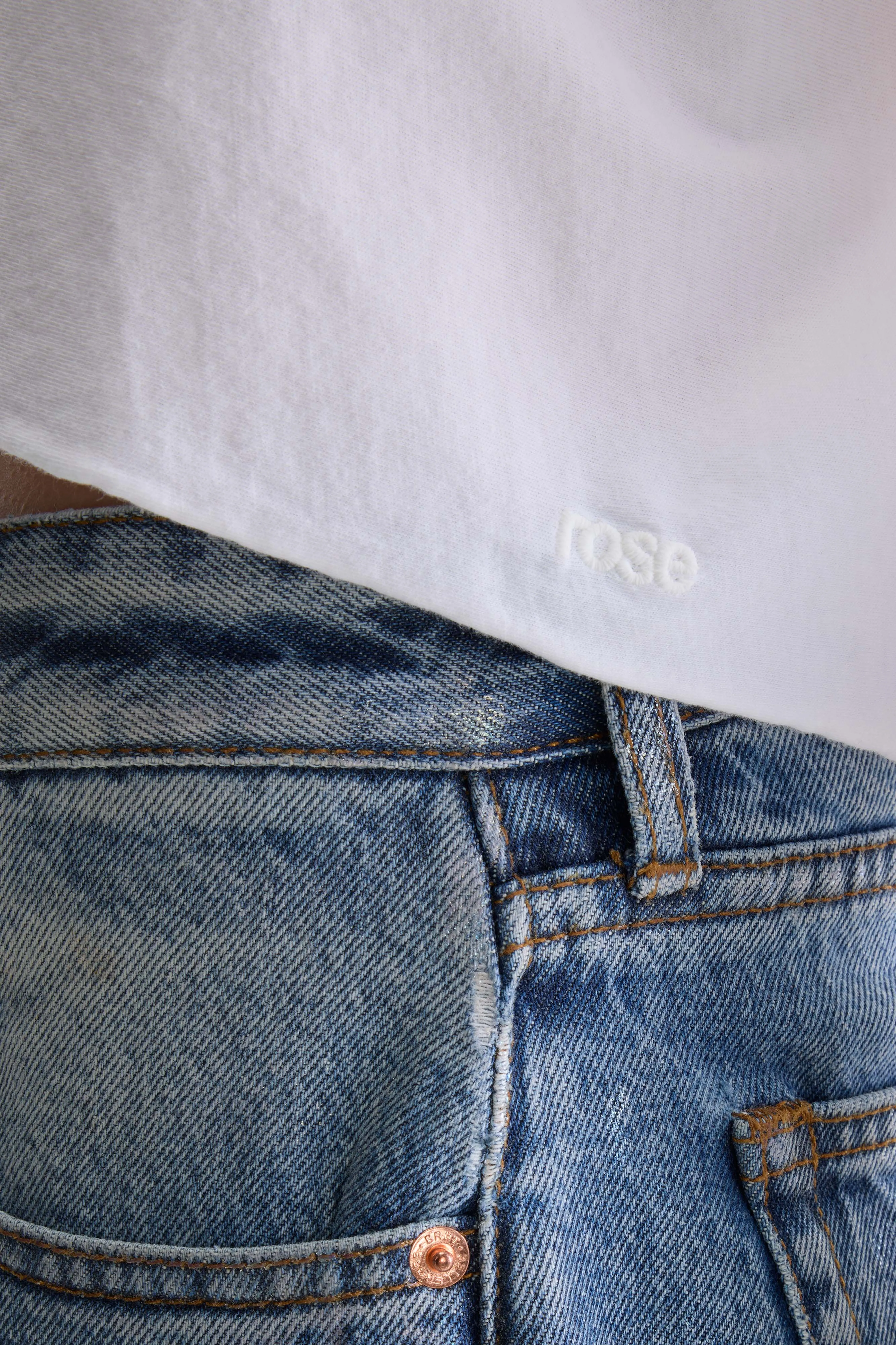 Bellerose Farpy cropped t-shirt (261 / W / WHITE)