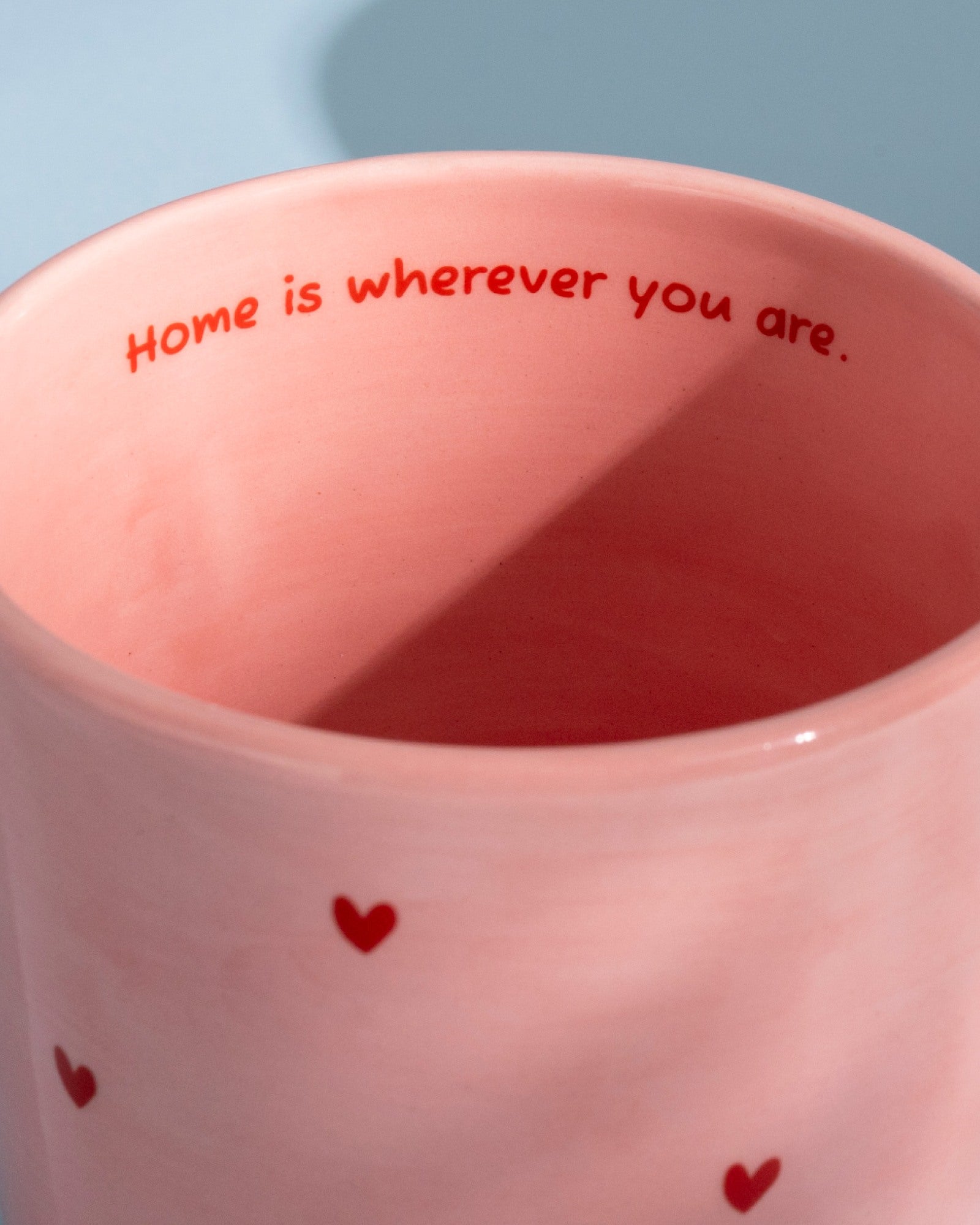 Lira Tasse groß Home rosa rot