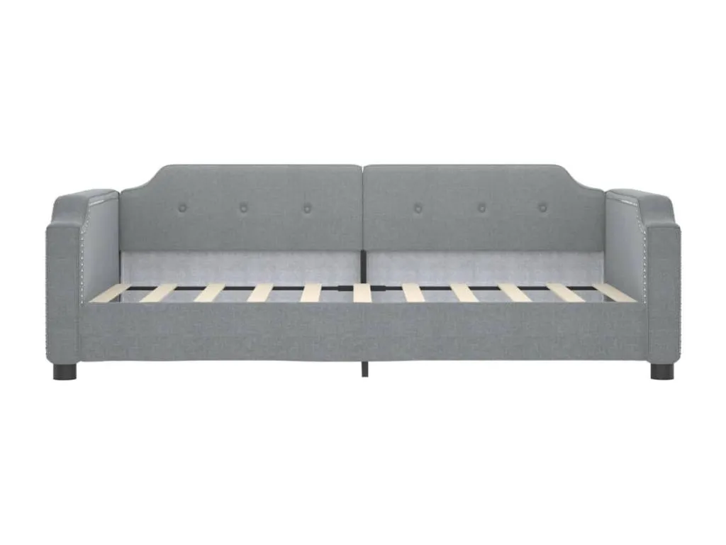 Sofá cama tela gris claro 90x190 cm
