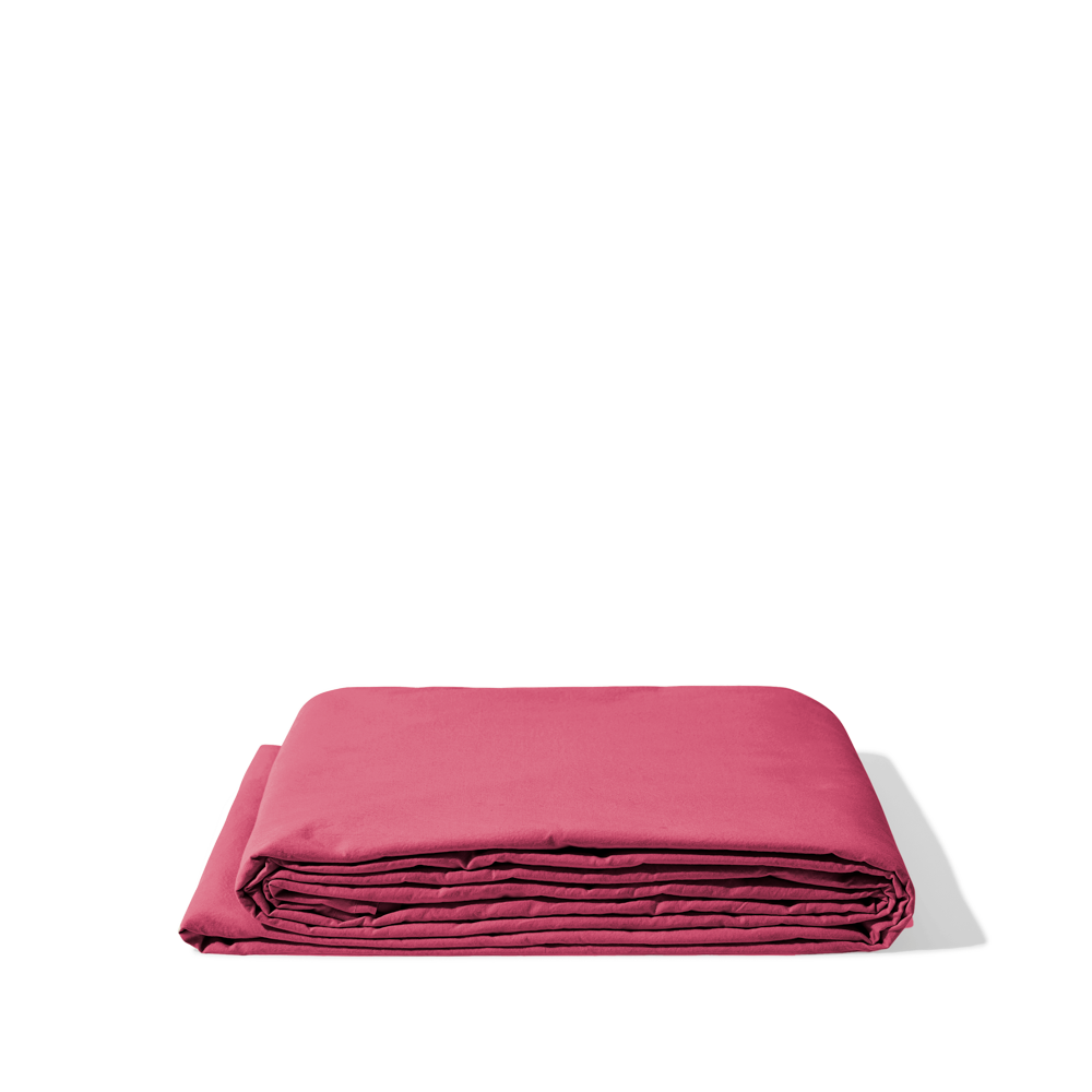 Drap plat en percale de coton - Rose Club