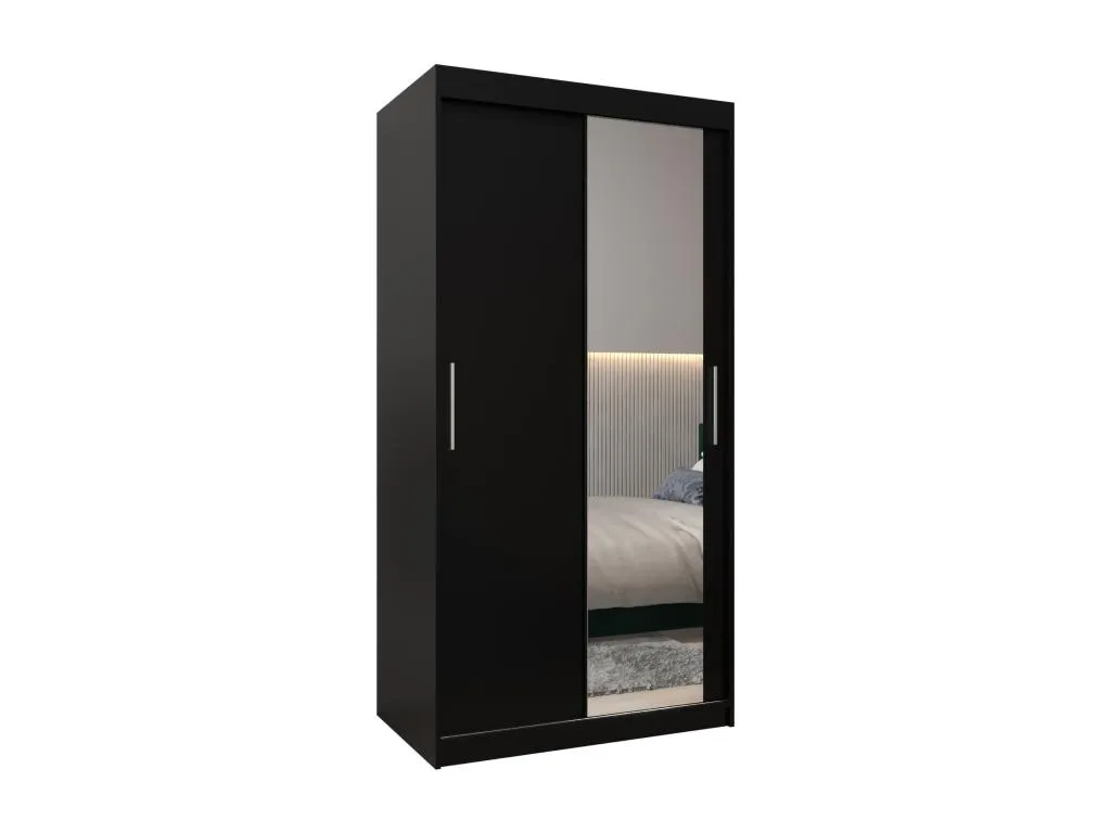 Armario Francomuebleses 2 de puertas correderas 200/100/62 2 puertas (negro/negro)