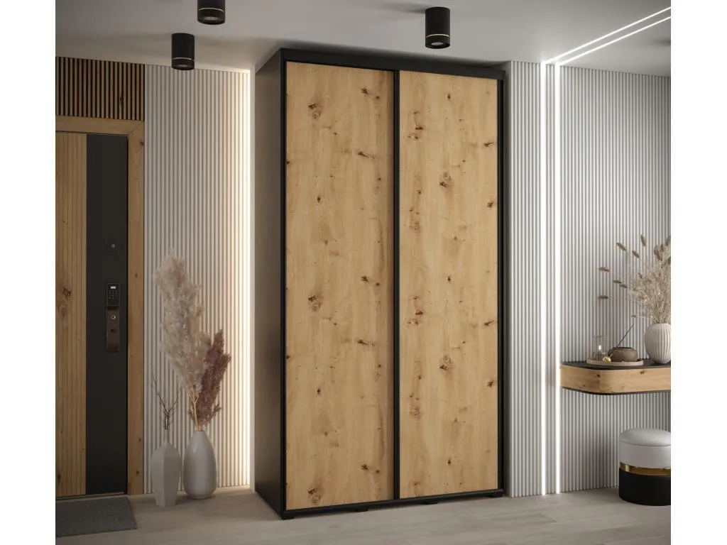 ARMARIO Micasacool 1 DE PUERTAS CORREDERAS 235.2/140/45 2 puertas (Negro/Artisan/Negro)