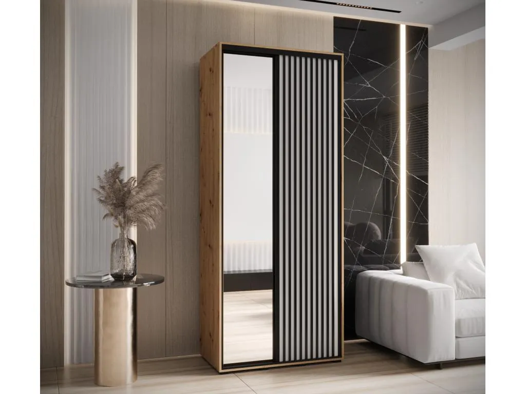 ARMARIO Francomuebleses 2 DE PUERTAS CORREDERAS 205.2/100/45 2 puertas (artisan/blanco)
