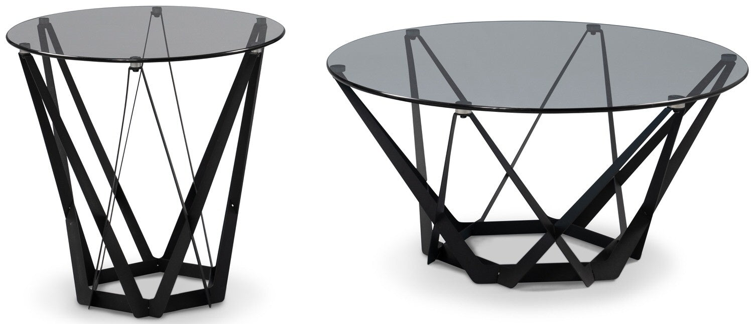 M2 Kollektion Mia Salontafel Tweedekans Glas Ø80 cm