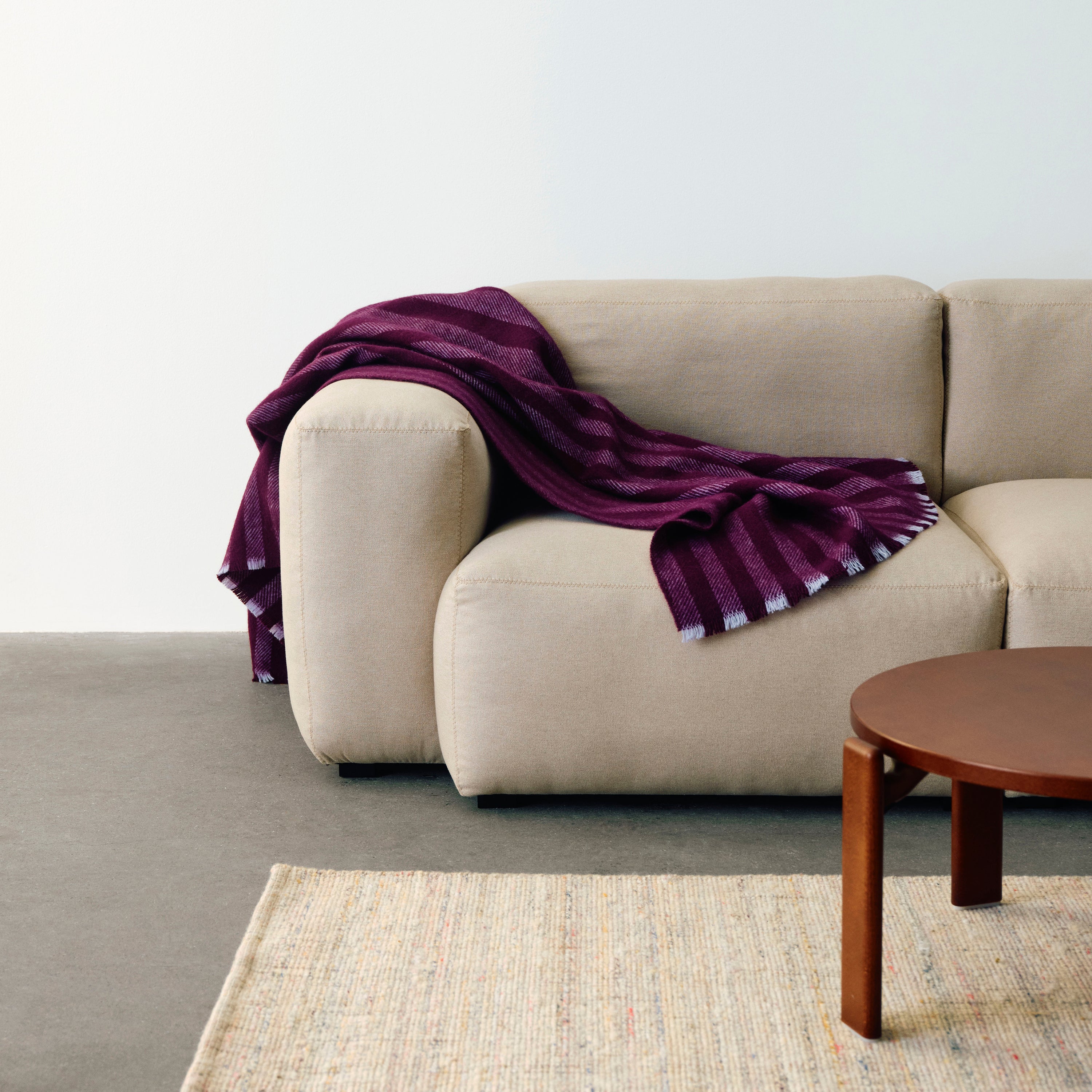 HAY Duo Throw Plaid - Plum