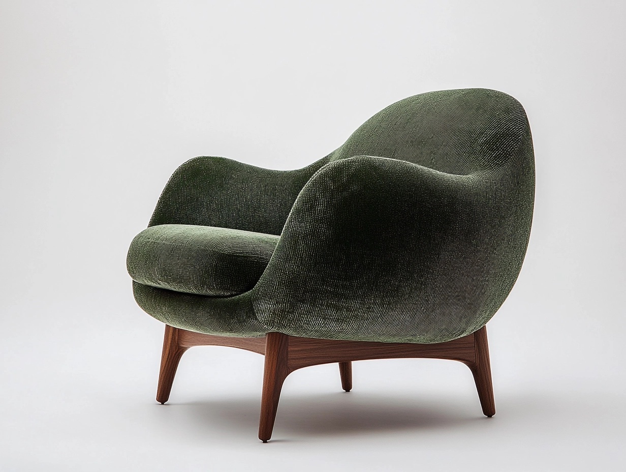 Sillón tipo sofá verde 1 pieza 90x95x85 cm con respaldo envolvente