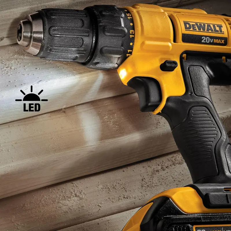 20V MAX Cordless Drill And Impact Driver Combo Kit With 2 Batteries And Fast-Charging Station - DCD771 - Image 2 20V MAX Cordless Drill And Impact Driver Combo Kit With 2 Batteries And Fast-Charging Station - DCD771 - Image 2
