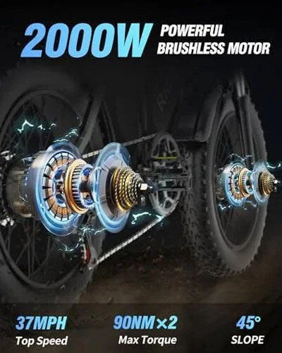 Dual Motor Electric Bike 2000W 52V 40Ah - Q20PRO - Image 4 Dual Motor Electric Bike 2000W 52V 40Ah - Q20PRO - Image 4