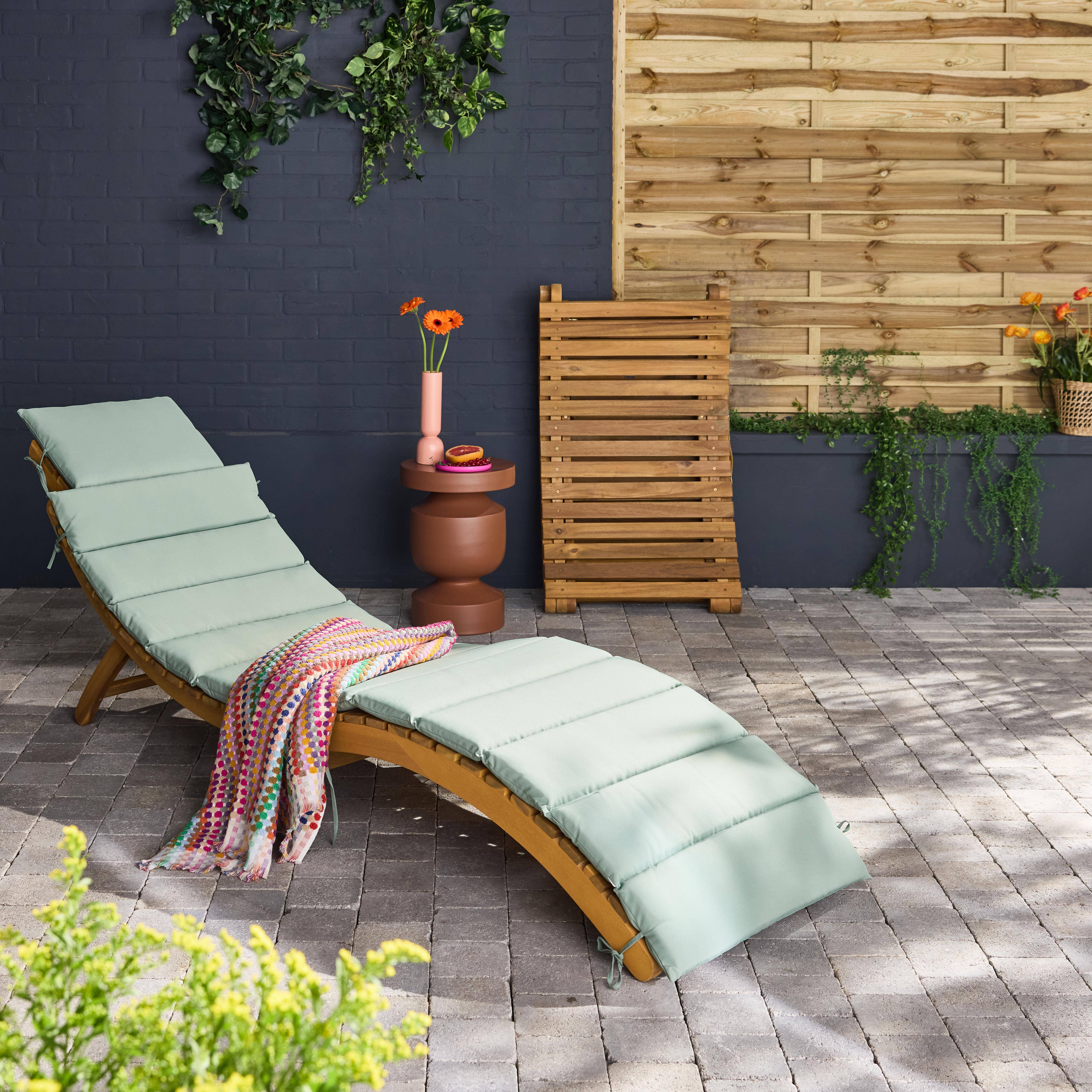Laure - Set de 2 tumbonas de madera de acacia