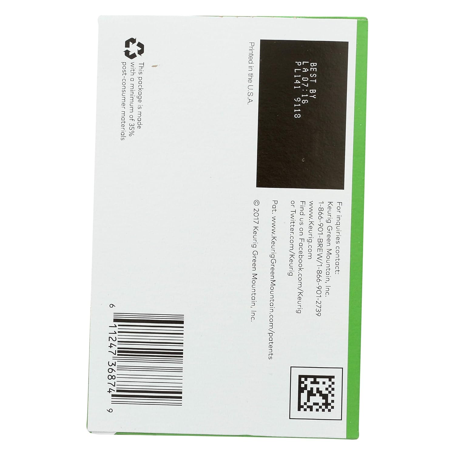 GREEN MOUNTAIN Costa Rica Paraiso K Cup. 12 ct