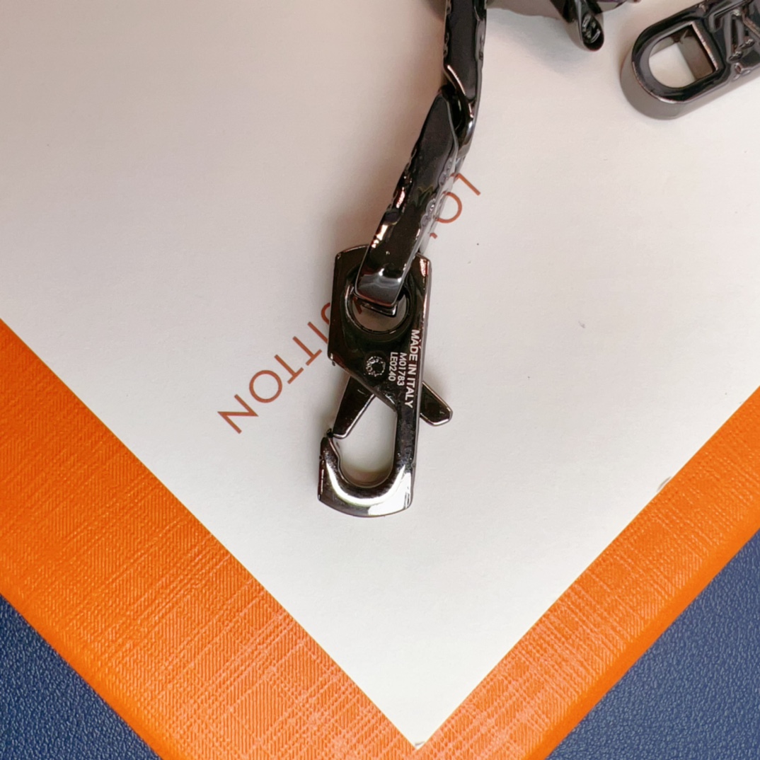 Louis Vuitton Men's Black Gold Monogram Tied Up Bracelet - Original Replica Club