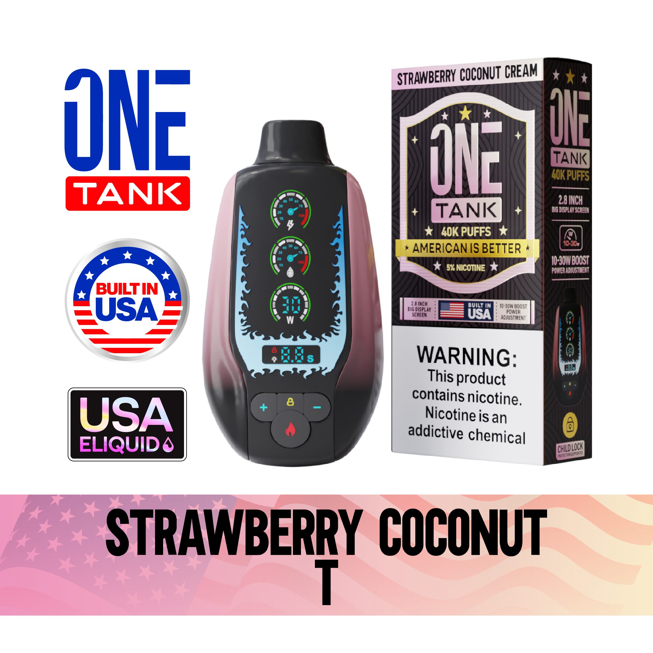 ONE TANK 40K Rechargeable Disposable Vape
