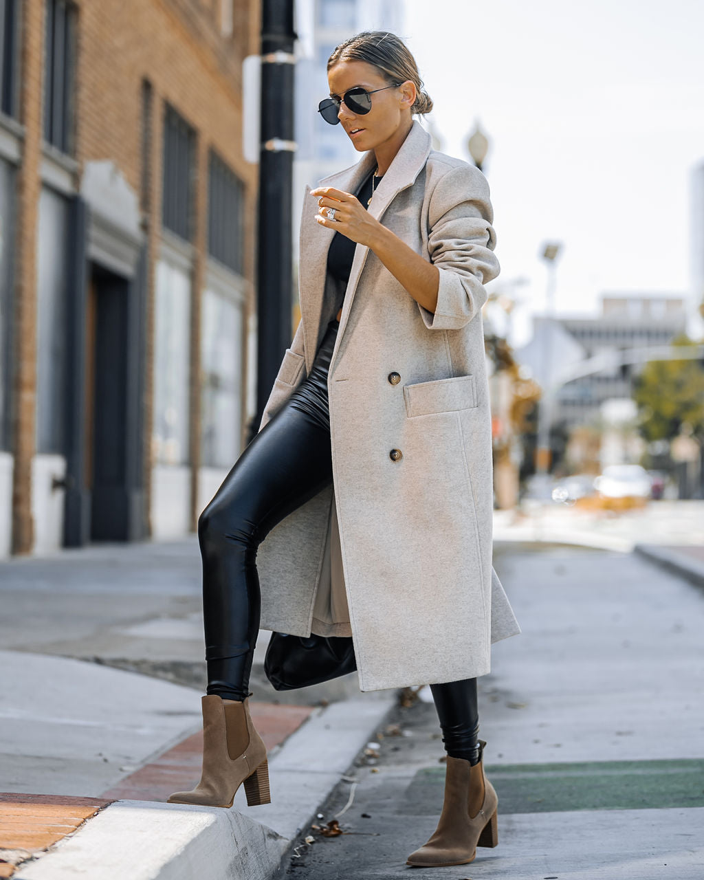 Autumn Necessities Pocketed Coat - Oatmeal - Se7enfashion