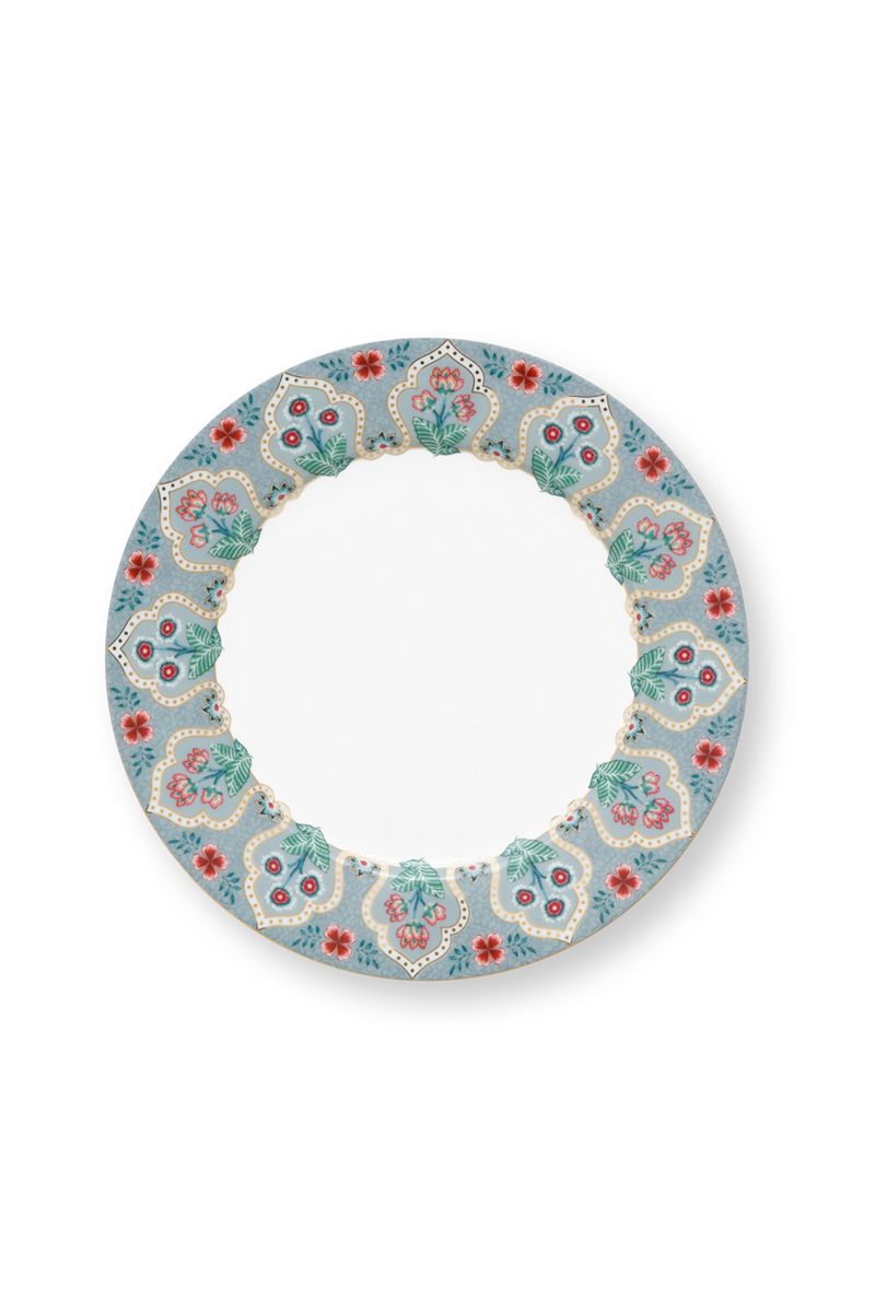 Plate Flower Festival Deco Light Blue 21cm
