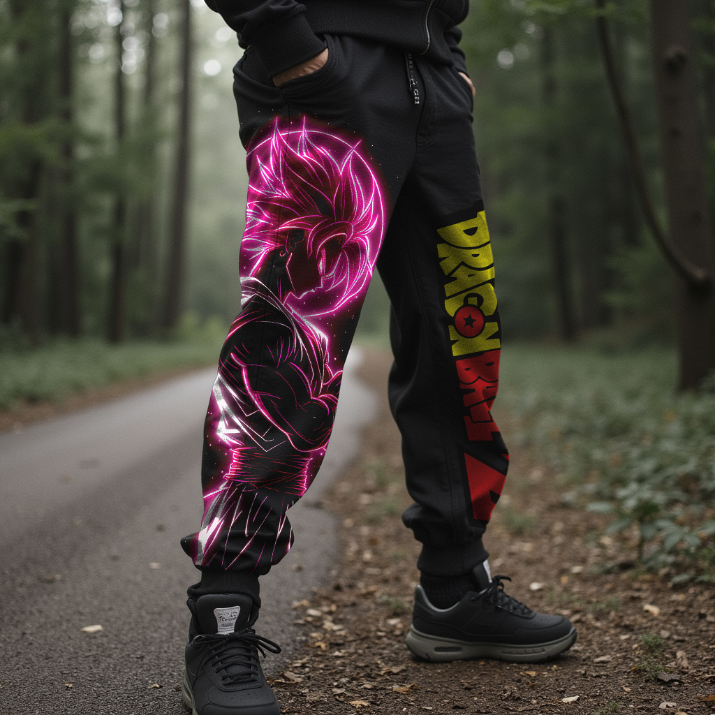 Men's Casual Anime Comicssoul Print Pencil Pants