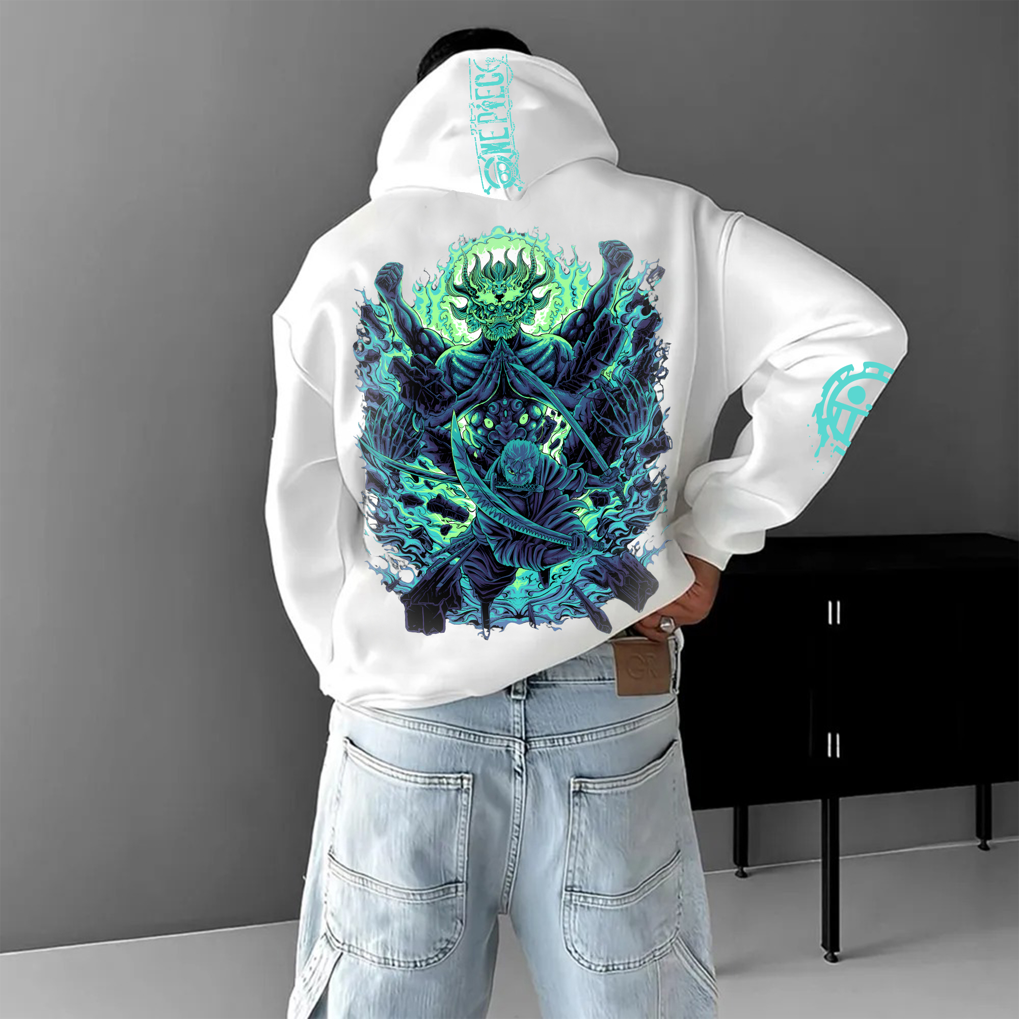 Unisex Oversized Anime Print Hoodie | Comicssoul