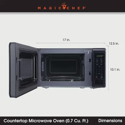 Magic Chef 0.9 cu ft Countertop Microwave Oven in Black