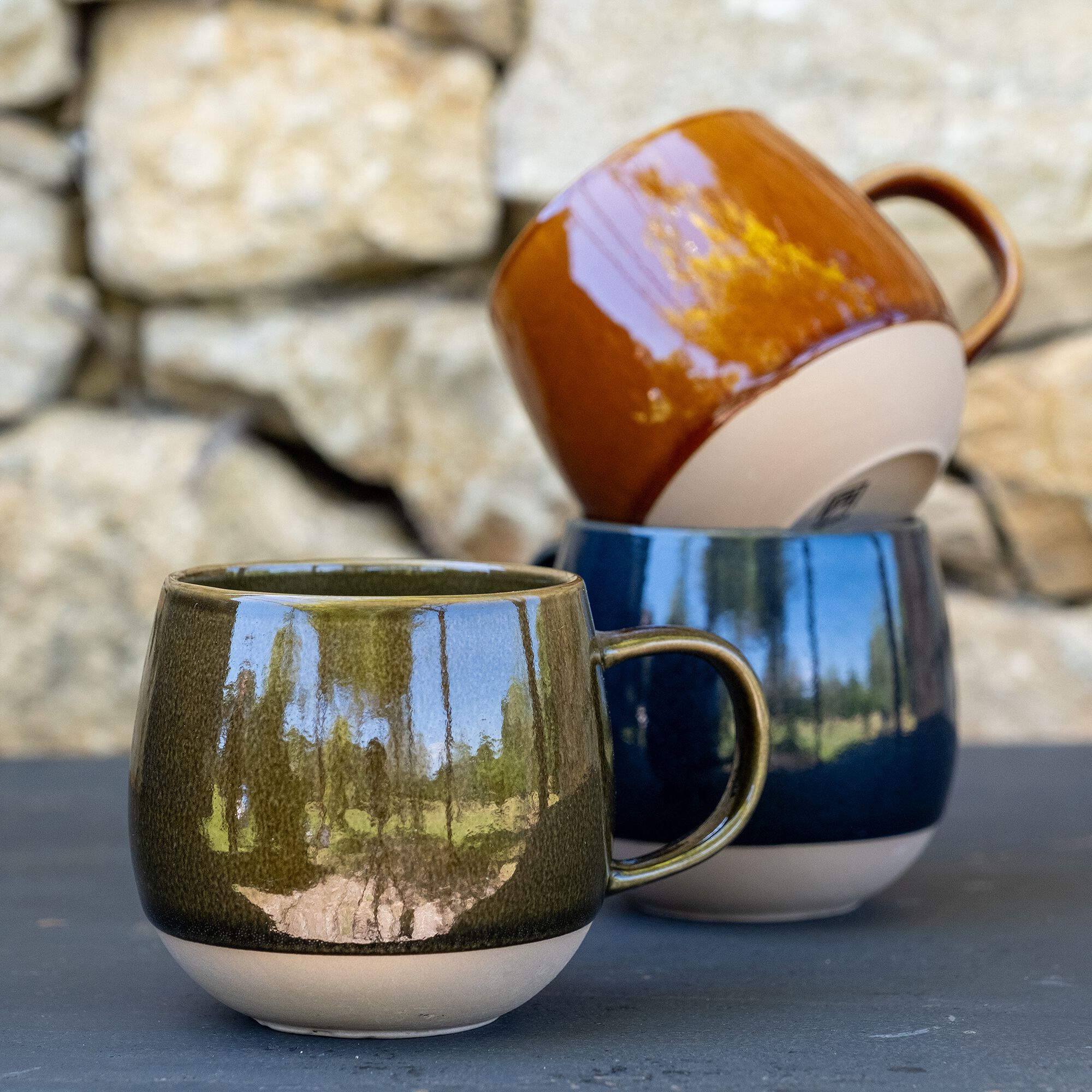 ERI - Mug avec anse en grès 47cl - bleu