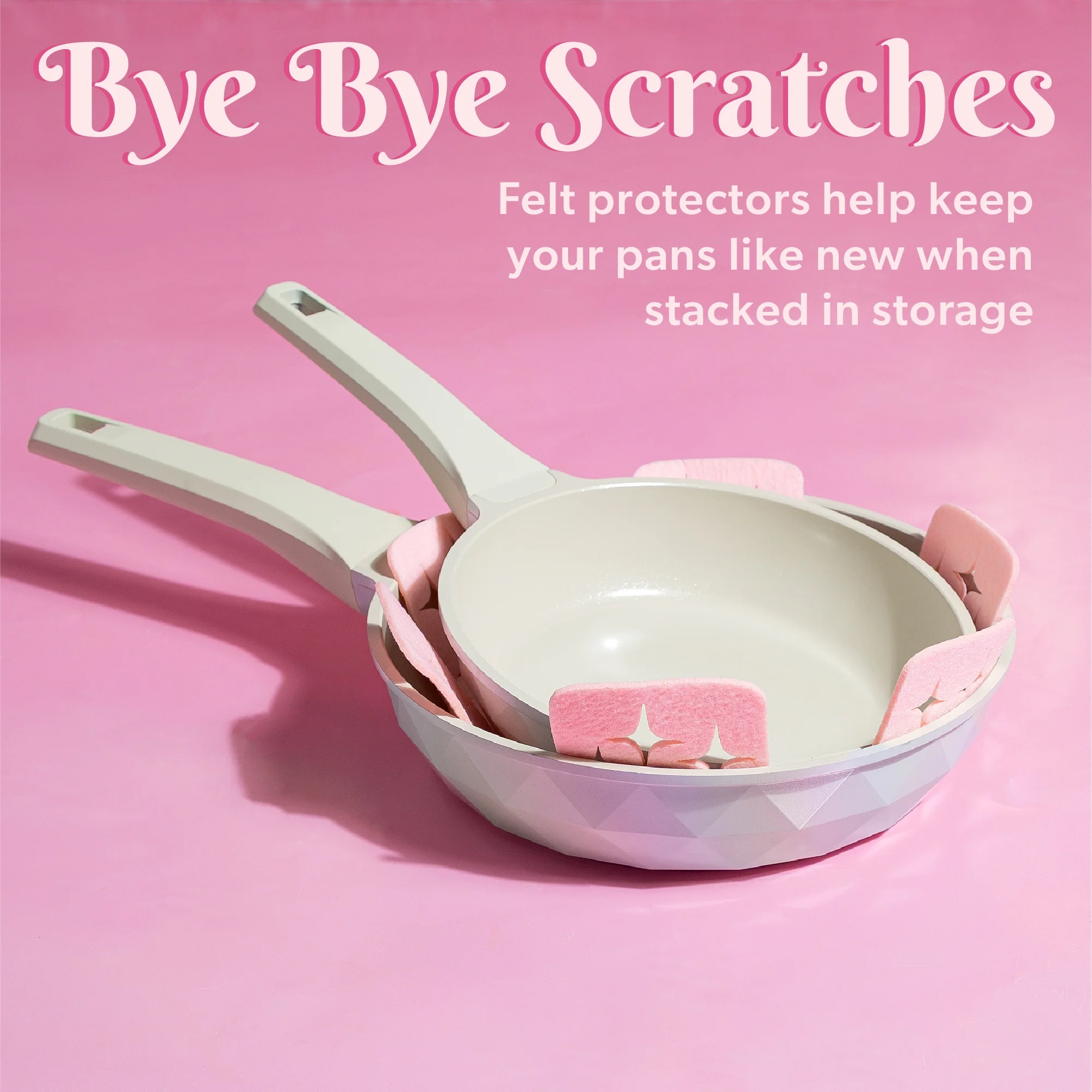 Paris Hilton 10-Piece Ceramic Nonstick Cast Aluminum Cookware Set, Clean Ceramic? Coating, Faceted Pink Design - Image 18