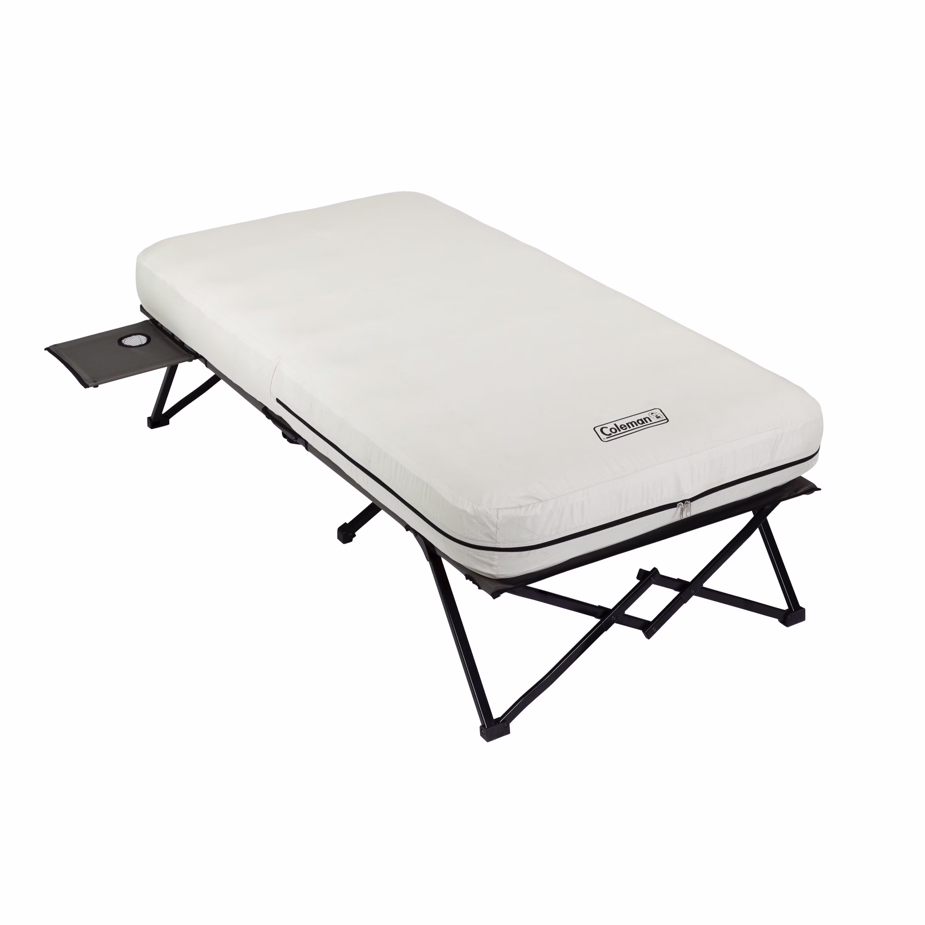 Coleman Cot and Thick Queen Air Mattress Combo Side Tables, Pump Included - Image 3
