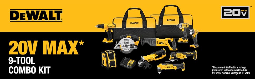 20v max 9 tool combo kit