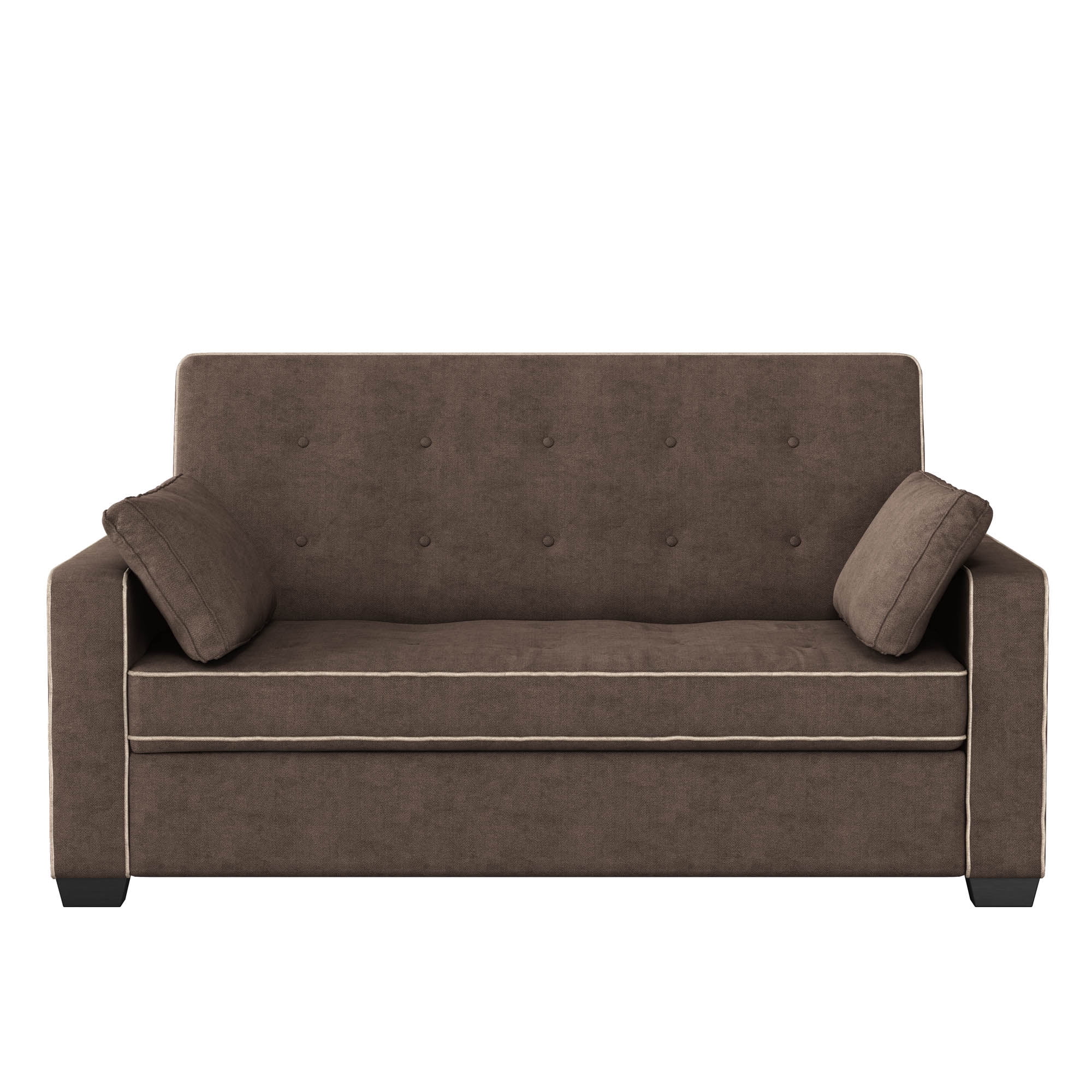 Serta Dream Convertibles Monroe Modern Polyester Convertible Queen Sofa Bed with Pillows Grey - Image 54