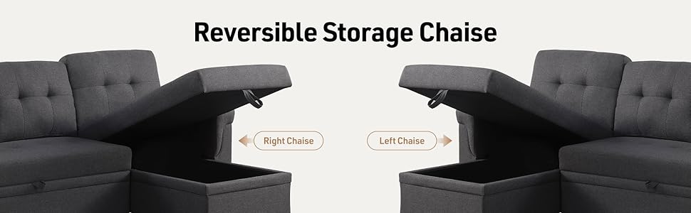 Reversible Storage Chaise