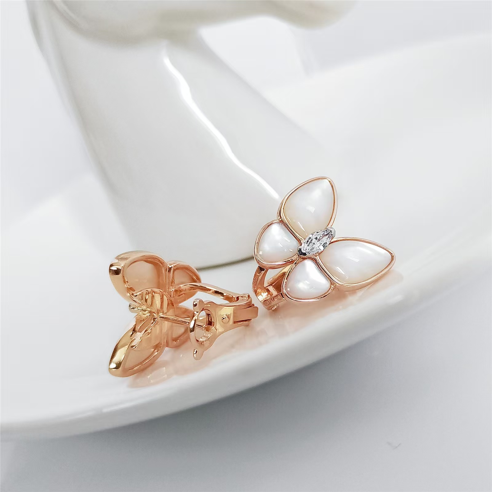 VCA Two Butterfly Earrings - Original Replica Club