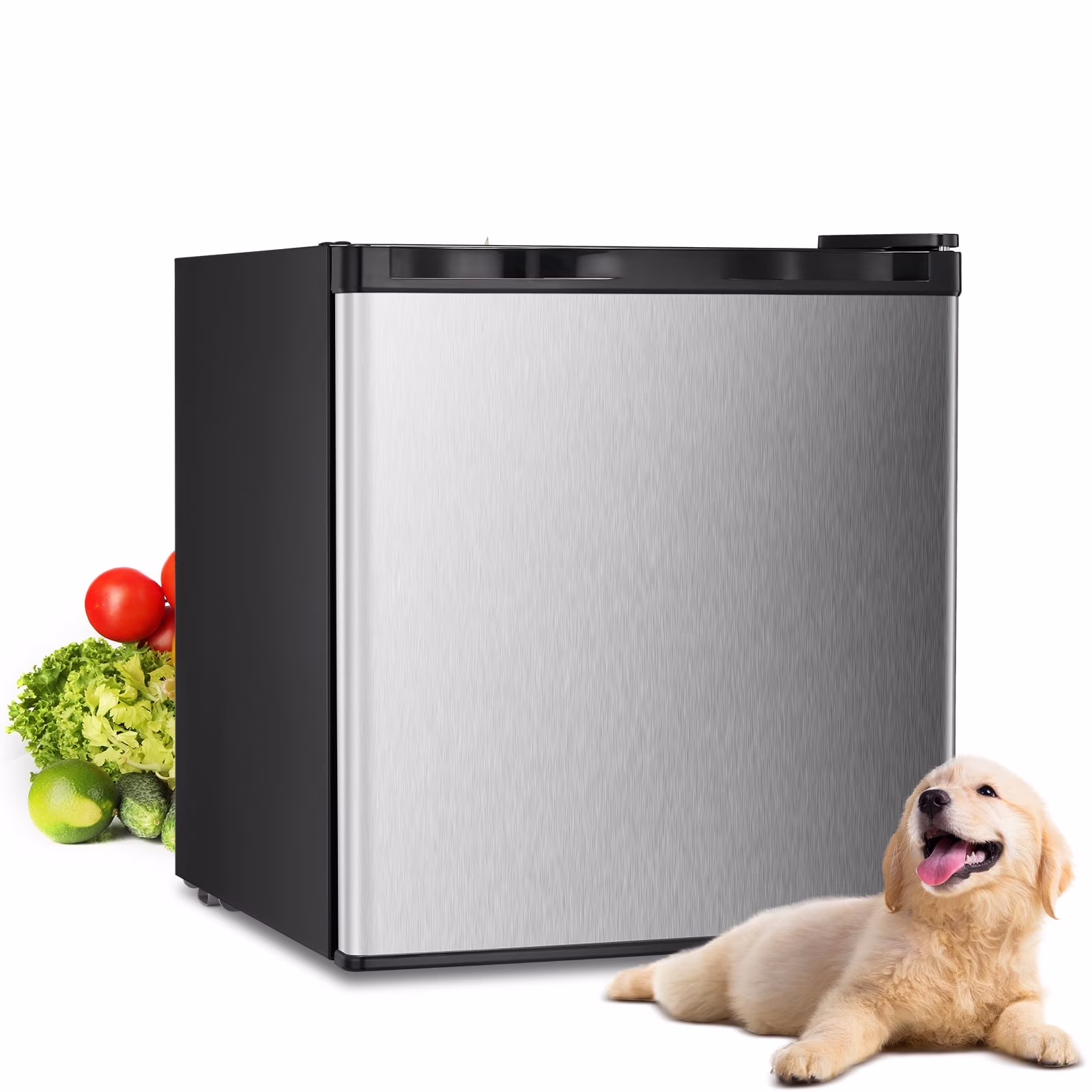 KNDKO Upright Freezer, 1.2cu.ft Mini Freezer with Adjustable Thermostat & Removable Shelves, Stand Up Freezer for Home/Office/Dorm, White