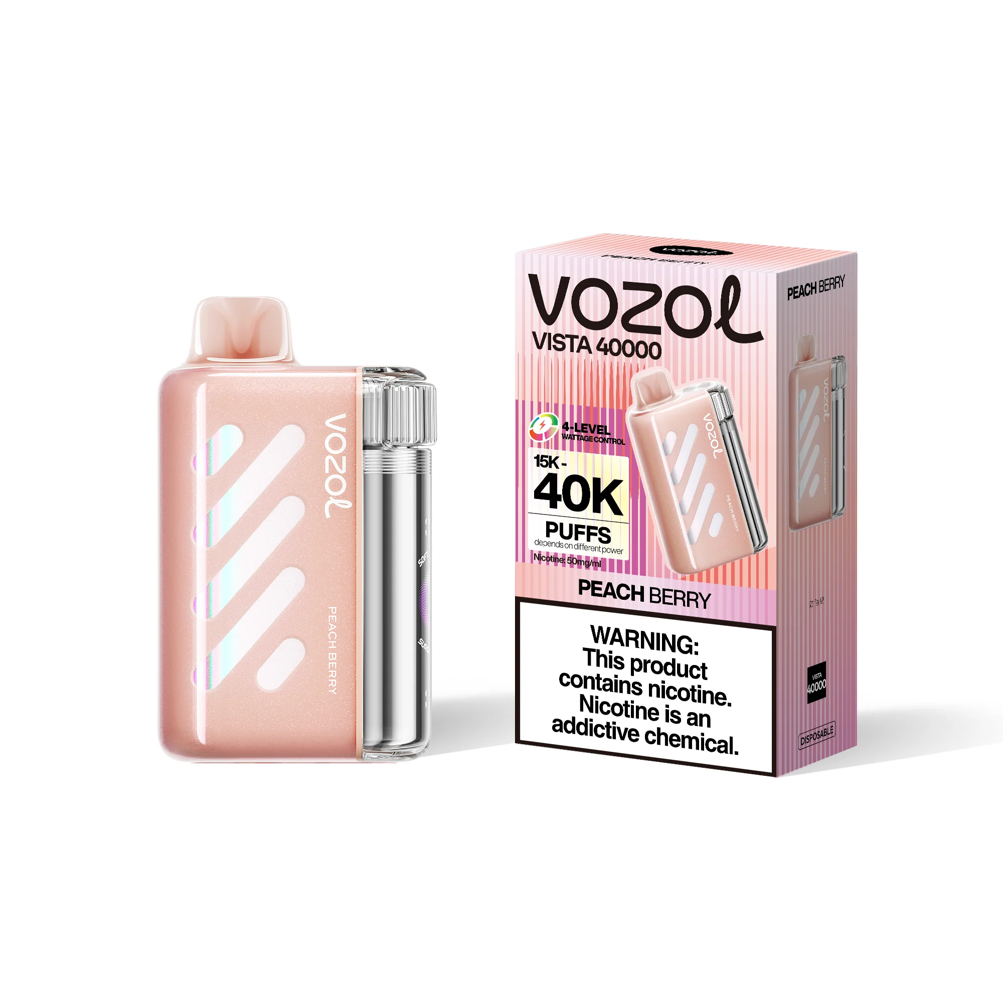 VOZOL VISTA 40K kertakäyttöinen sähkötupakka (kaikki maut)