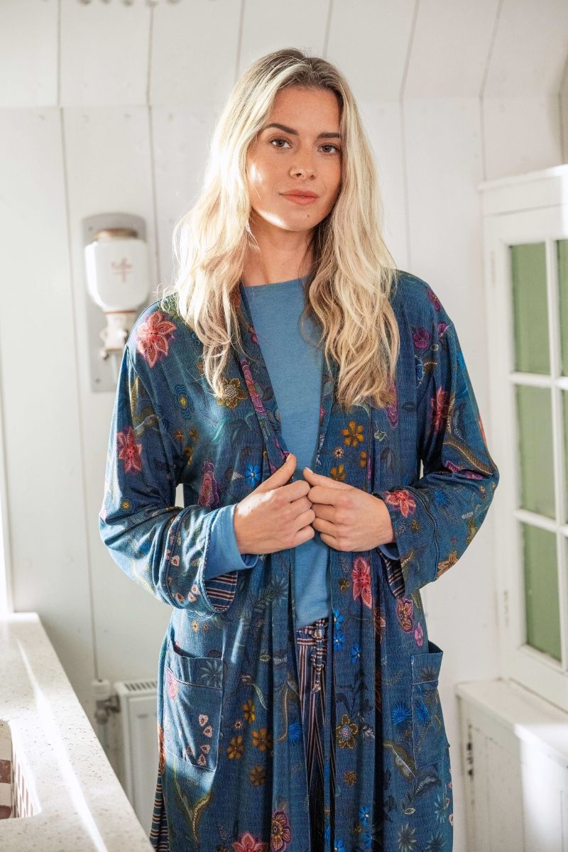 Nisha Kimono Coco Flower Blue