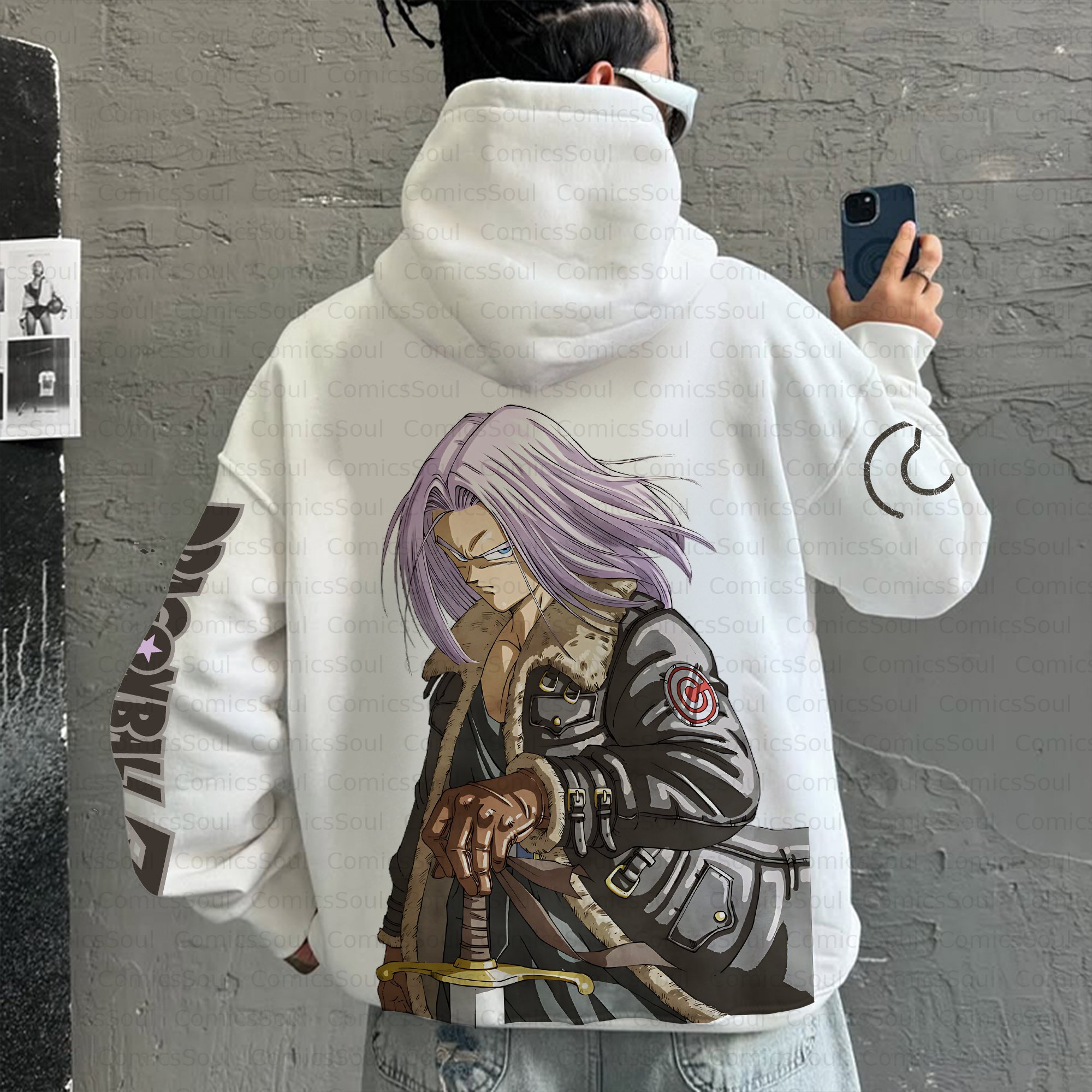 Unisex Anime Inspired Vintage Plush Hoodie