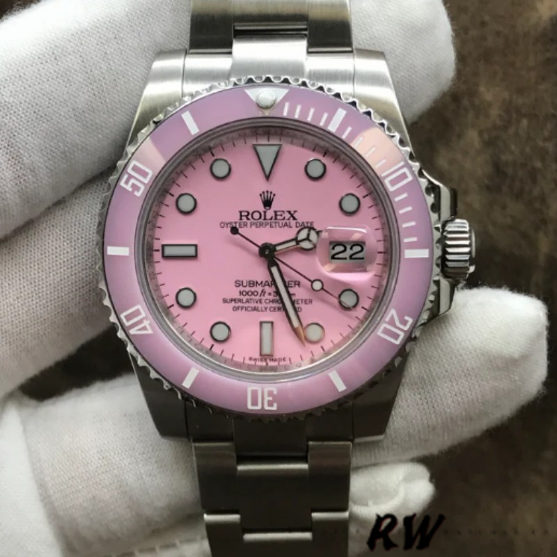 Rolex Submariner Date 116610LN Stainless Steel Oyster 40MM Pink Dial Mens Replica Watch