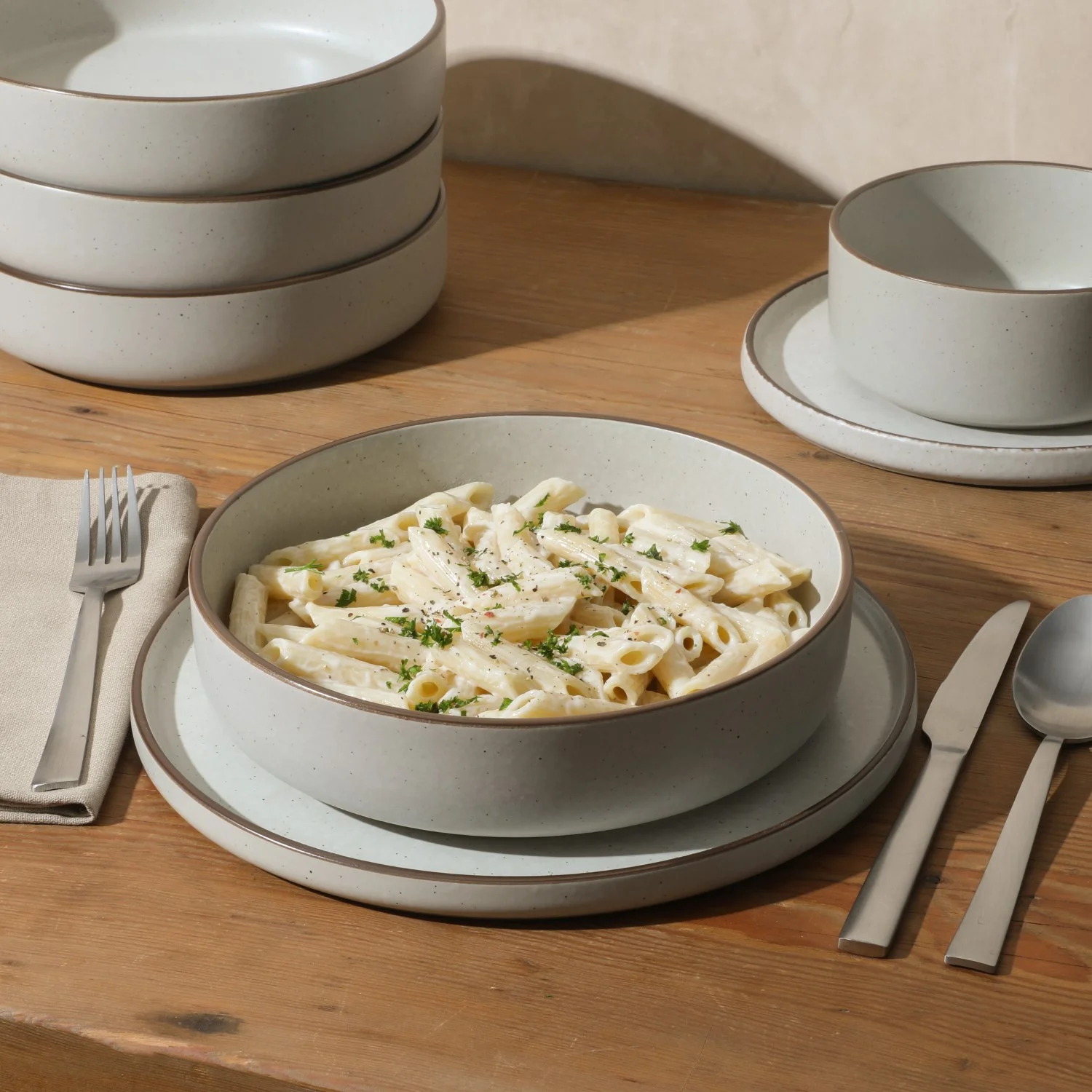 Gibson Elite Gelston Stoneware Matte Reactive Glaze 16 Piece (Service for 4) Plates and Bowl Dinnerware Set - Grey - Image 18