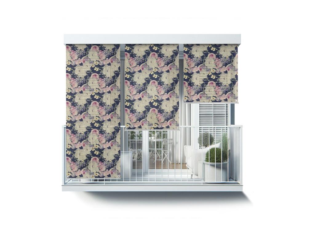 Estor enrollable exterior individual - 100x180 cm - Flores pastel Cortinas para balcones, Cortinas para balcones y Cortinas para protección solar