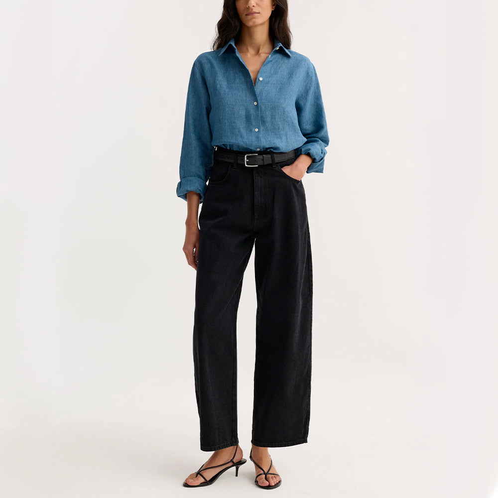 Rohe - Jeans Barrel Leg - Noir