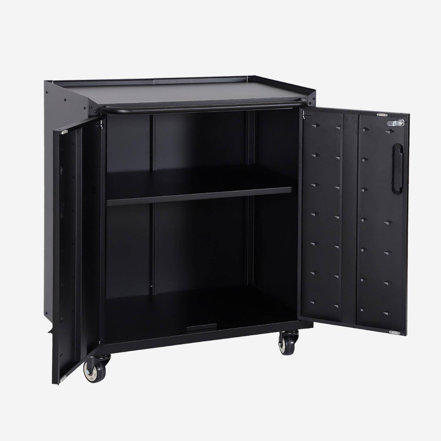 Bobby - Mueble bajo de almacenamiento para garaje, 2 puertas