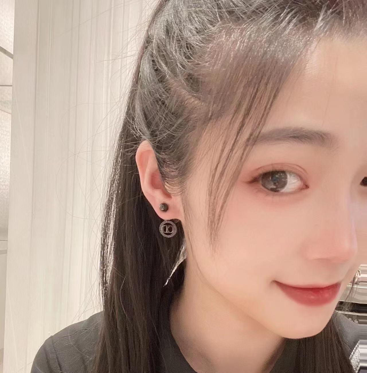 Dior Black Pearl CD Earrings - Original Replica Club