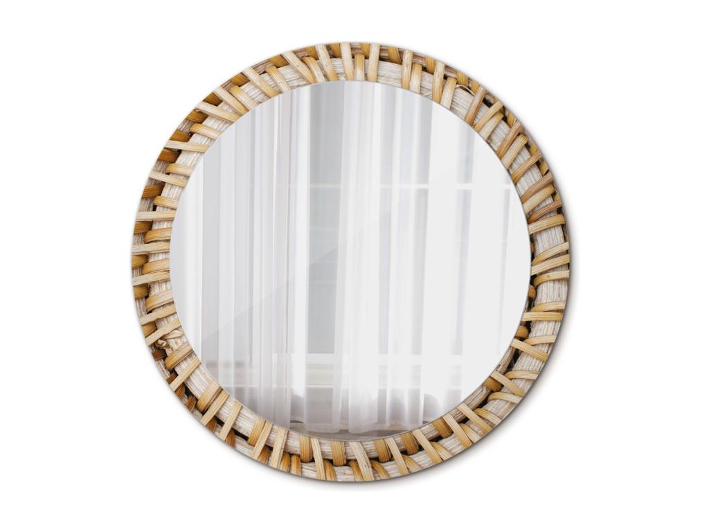 Espejo redondo decorativo - Trenza - 80 cm