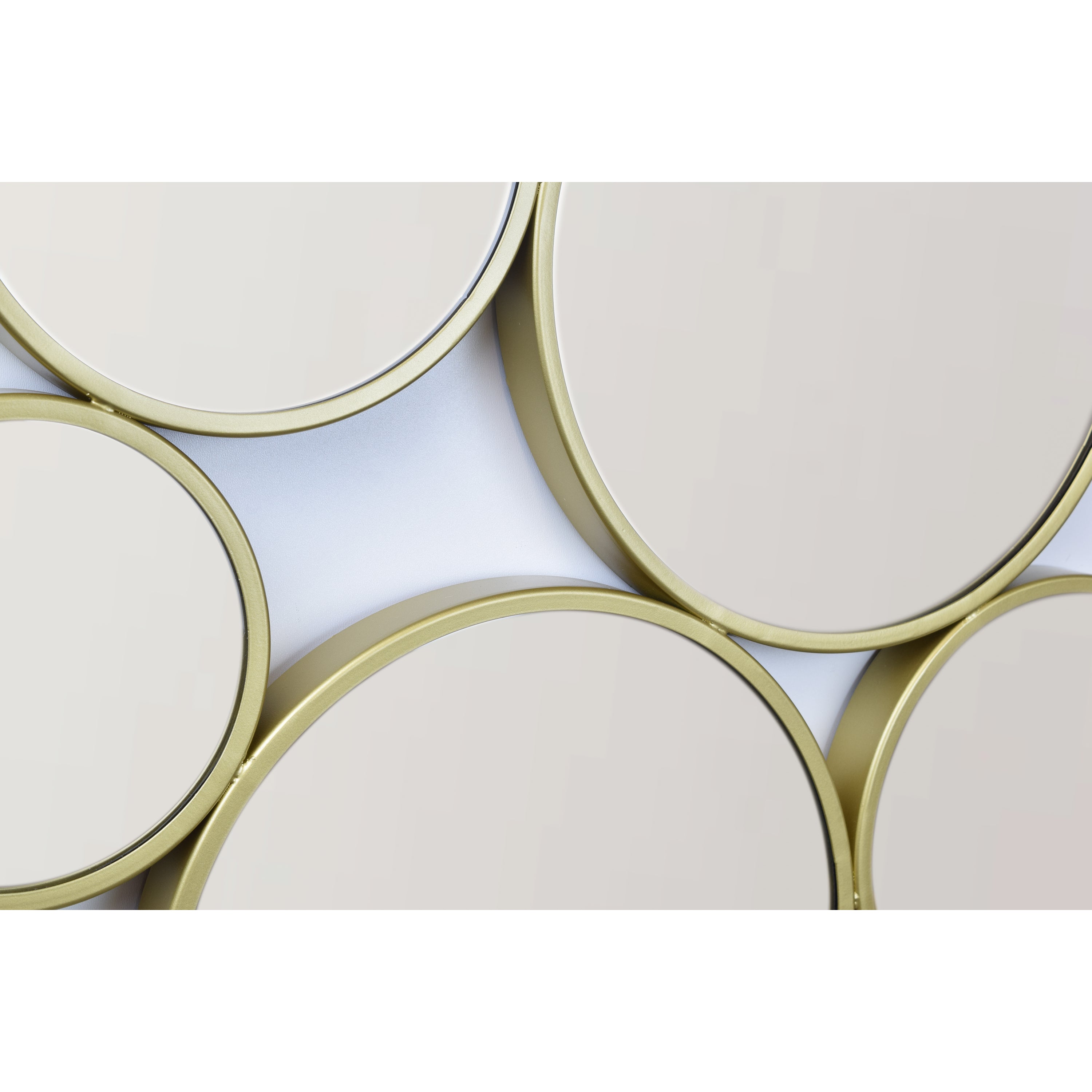 LOFT42 Bubbles Large Wandspiegel – Goud - Metaal - 82x70x3