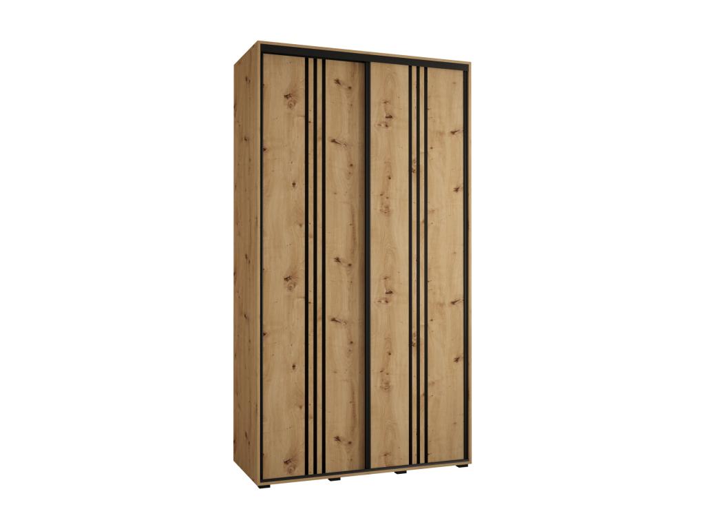 ARMARIO Nestleare 6 DE PUERTAS CORREDERAS 235 - 2/140/60 2 puertas Artisan/Artisan/Negro