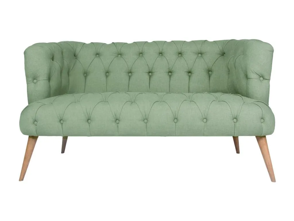 Sofá Casahandy 249 verde 140x75x76cm tapizado compacto con patas - Casahandy