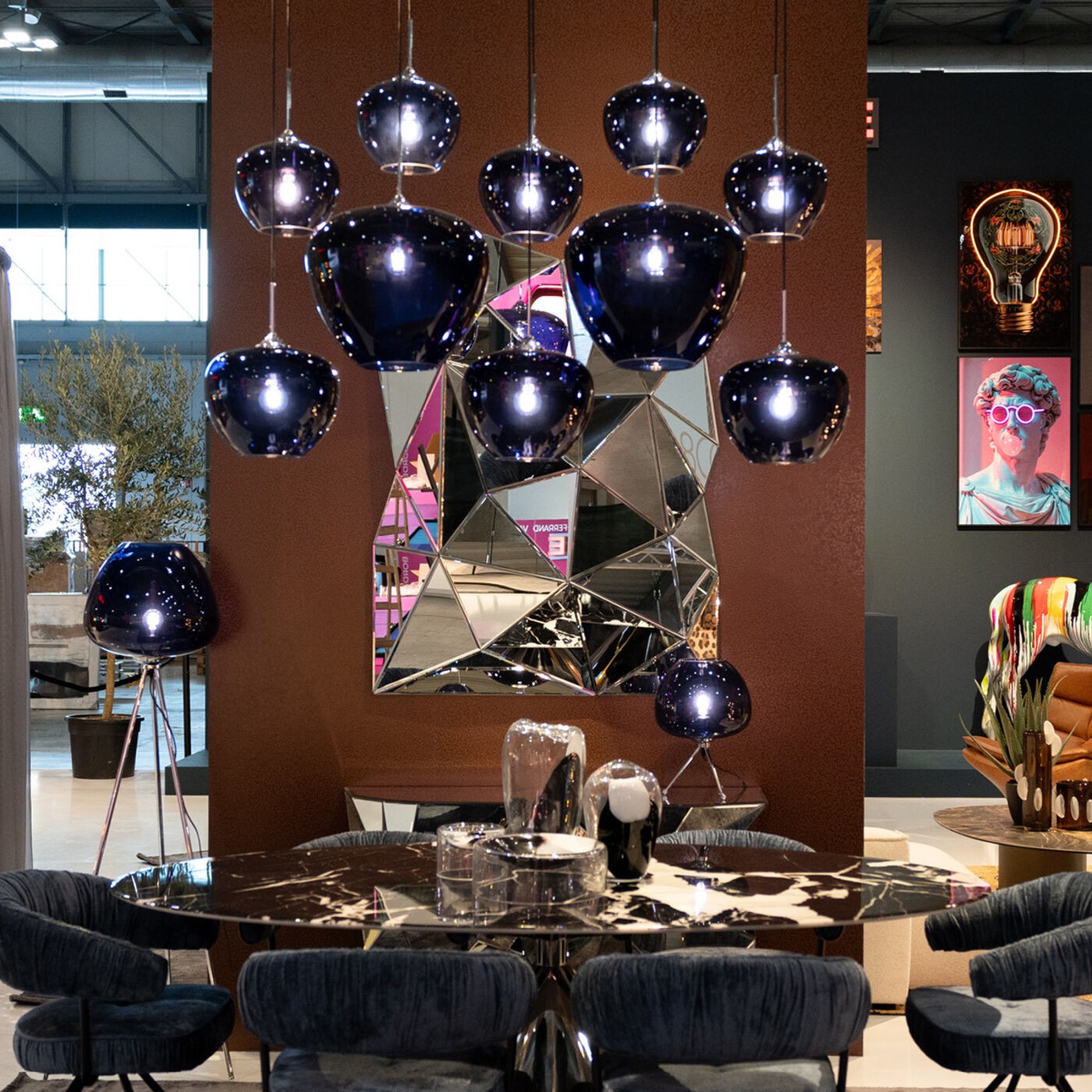 Hanglamp Sphere 10 blauw Kare Design
