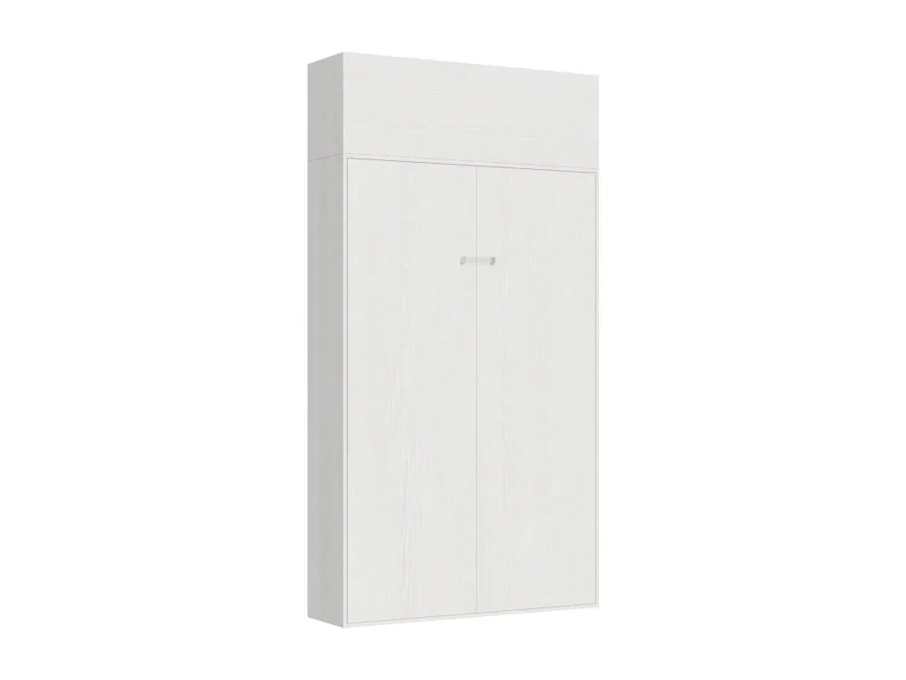 Cama abatible 140 vertical Sancaldeco con módulo a pared superior Fresno Blanco OFLW32131