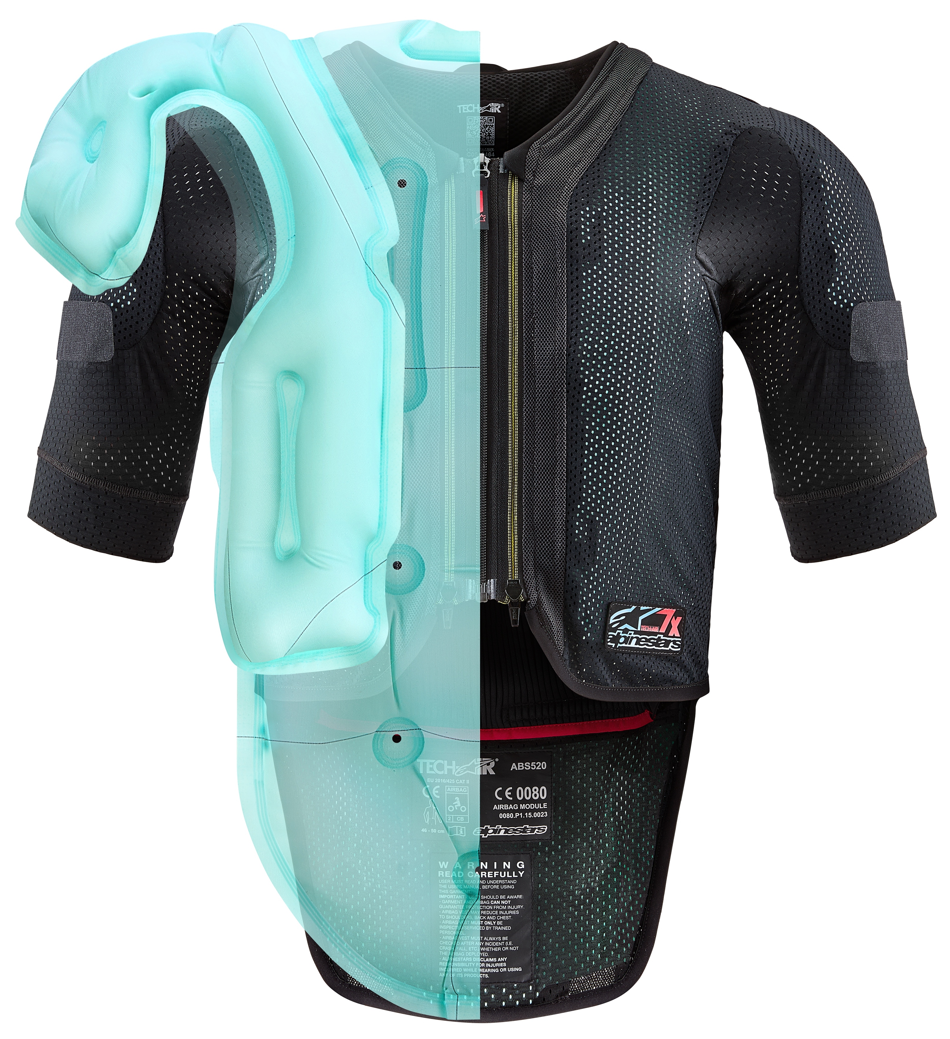 SportsBikeShop Alpinestars Tech-Air 7X Airbag System Black/Red / MD [Open Box]